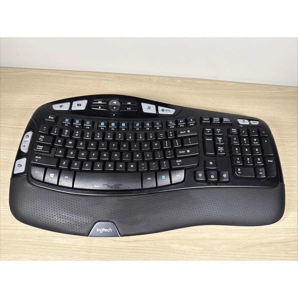 Logitech K350 Wave Wireless Keyboard - No DONGLE/USB Connector EUC